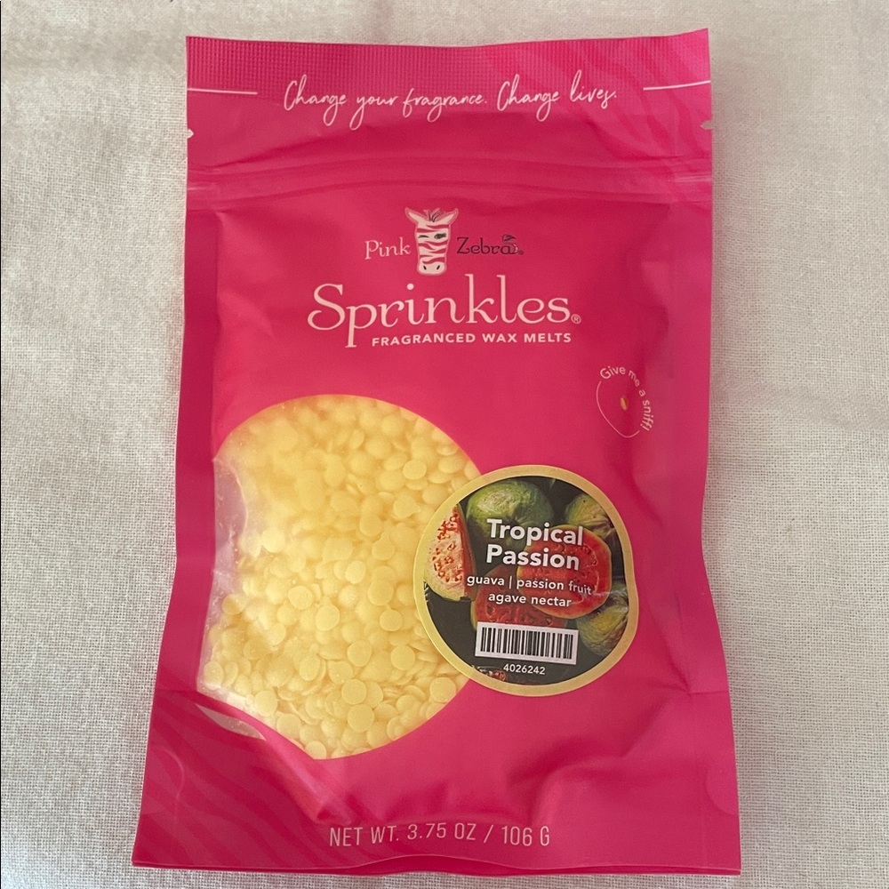 Pink Zebra Sprinkles Fragranced Wax Melts - Tropical Passion Yellow